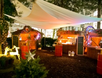 Marriott: Kleines weihnachtliches Hüttendorf in Hamburg